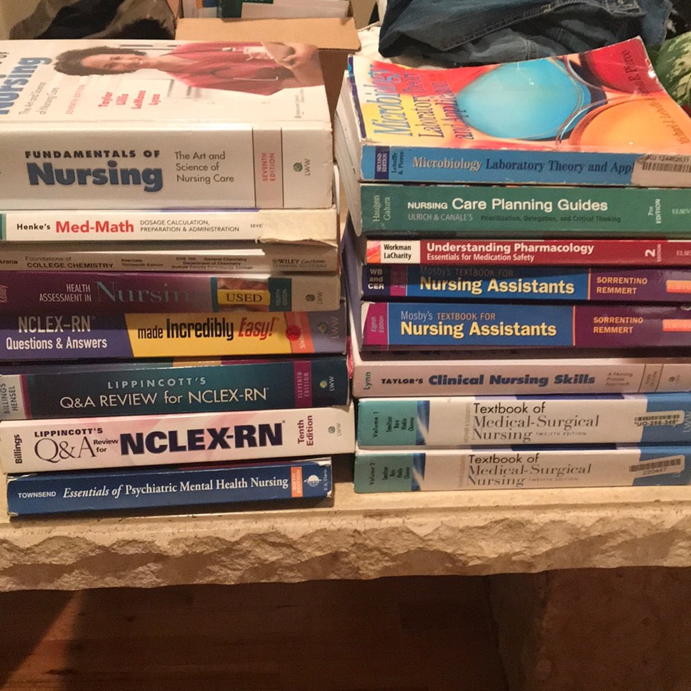 Nursing school textbooks ALL MUST GO!!